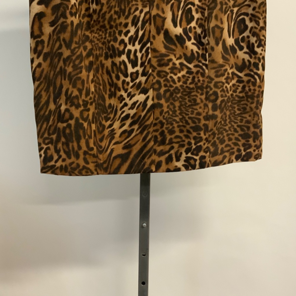 Laura Scott Leopard Animal Print Skirt – Brown/Tan- Size 12 - Picture 10 of 10